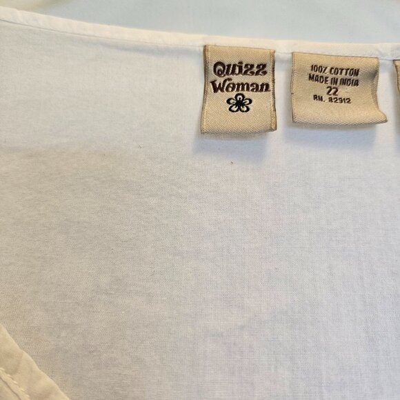 Size 22 Quizz Woman Boho Embroidered Top - Picture 2 of 3